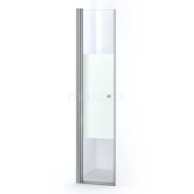 Zircon Comfort Shower door | 50 cm Chrome Clear with matt strip Pivot door S0312-0570N