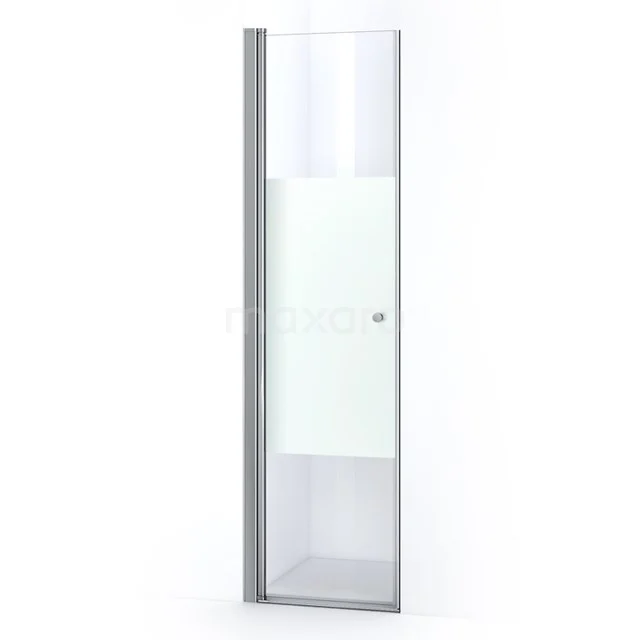 Zircon Comfort Shower door | 60 cm Chrome Clear with matt strip Pivot door S0312-0670N