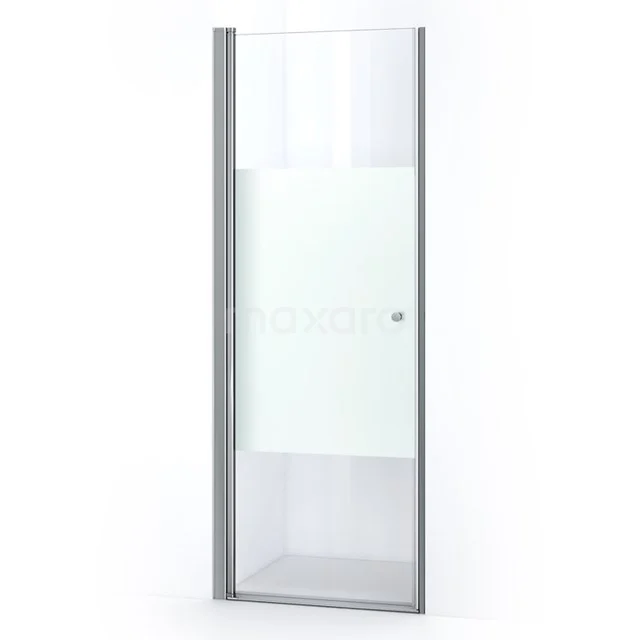 Duschtür mit satiniertem Glas, Aluminiumrahmen und minimalistischem Design, ideal für moderne Bäder.