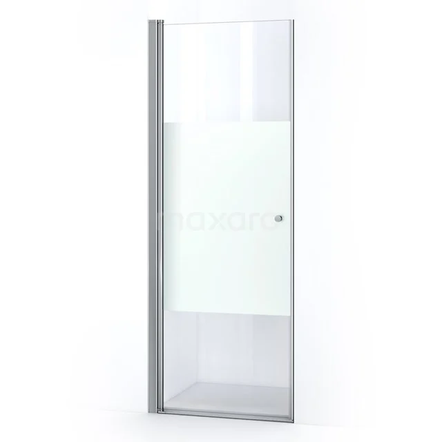Zircon Comfort Shower door | 80 cm Chrome Clear with matt strip Pivot door S0312-0870N