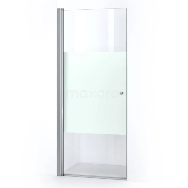 Zircon Comfort Shower door | 85 cm Chrome Clear with matt strip Bi-fold door S0312-0900N