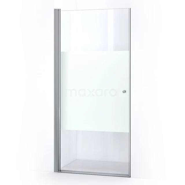 Matglazen douchedeur met aluminium profiel, ideaal voor moderne badkamerindelingen; stijlvol en minimalistisch design.