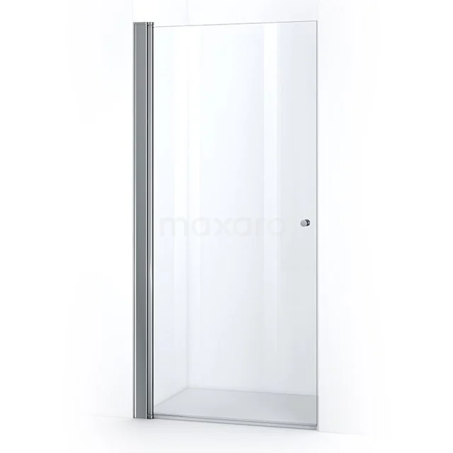 Zircon Comfort Duschtür | 90 cm Chrom Klarglas Pendeltür S0320-0900N Glasene Duschtür mit Aluminium Profil, transparentes Design, ideal für eine moderne Badezimmergestaltung.