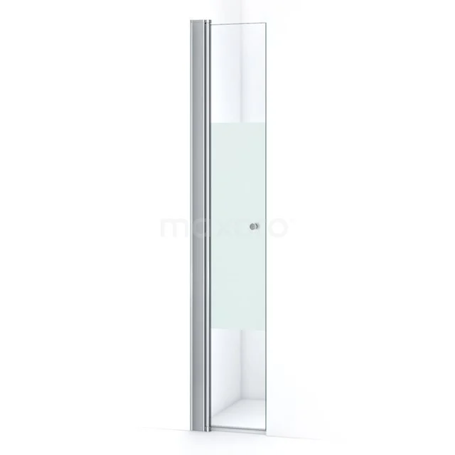 Zircon Comfort Shower door | 45 cm Chrome Clear with matt strip Bi-fold door S0332-0400N