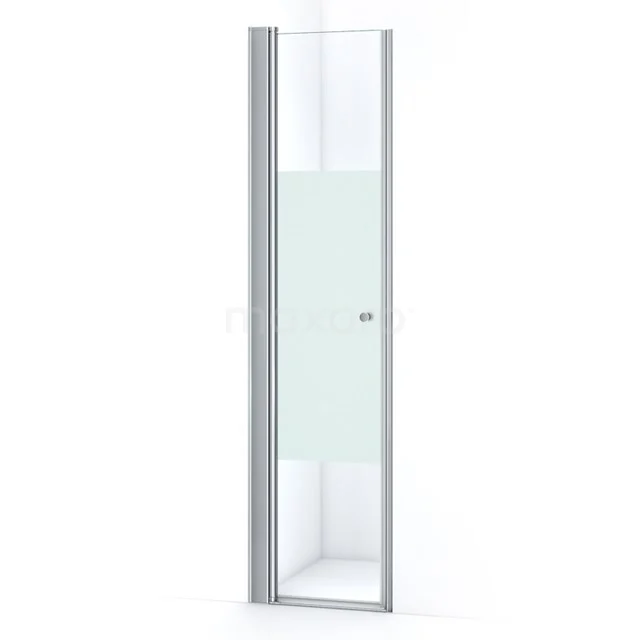 Zircon Comfort Shower door | 55 cm Chrome Clear with matt strip Pivot door S0322-0569N