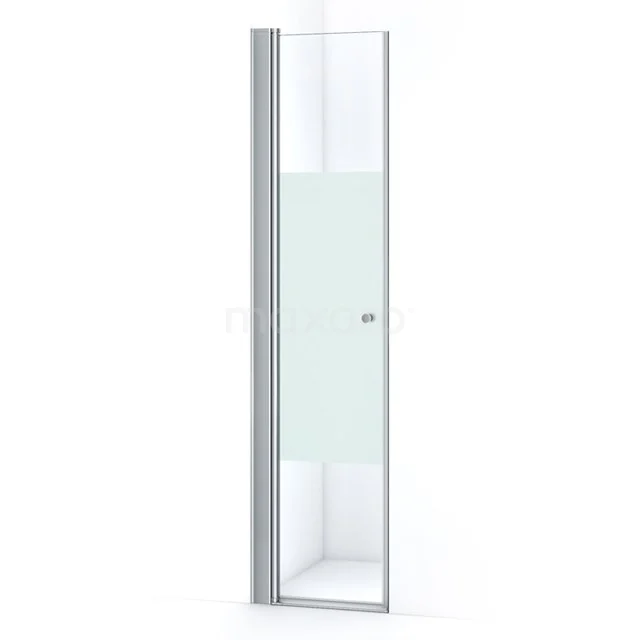 Zircon Comfort Shower door | 55 cm Chrome Clear with matt strip Pivot door S0322-0570N