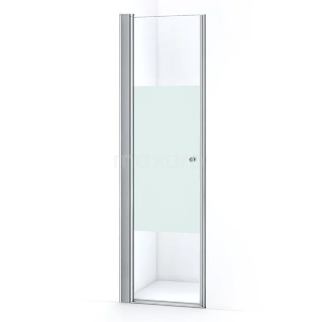 Glasene Duschtür mit Matt Weiß Design, Aluminiumrahmung und Drehmechanismus; ideal als stilvolle Badezimmerlösung.