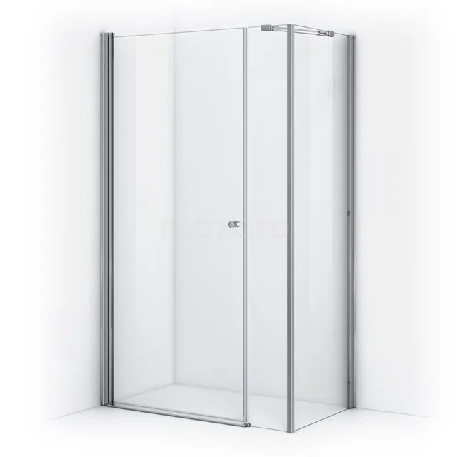 Zircon Comfort Shower enclosure | 100x60 cm Chrome Clear glass Pivot door Rectangle DH-060208012 Shower enclosure with corner entry, clear glass and aluminium profiles, ideal for modern bathrooms.
