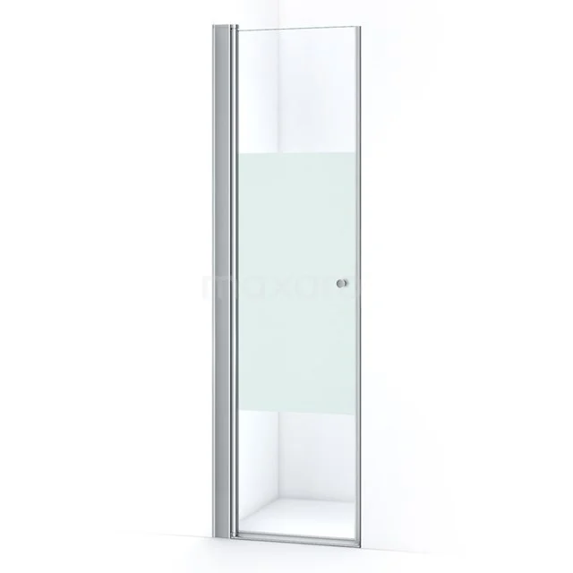 Zircon Comfort Shower door | 60 cm Chrome Clear with matt strip Pivot door S0322-0670N
