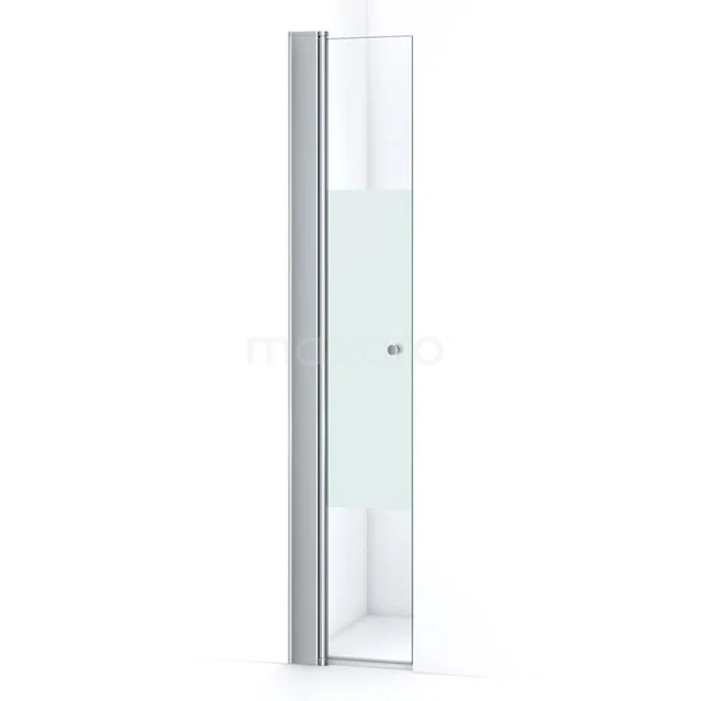 Zircon Comfort Shower door | 50 cm Chrome Clear with matt strip Bi-fold door S0332-0450N