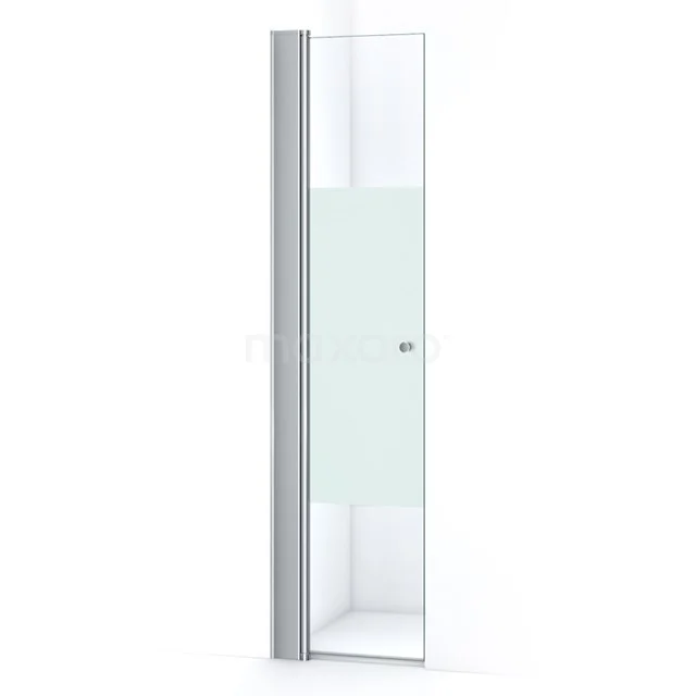 Zircon Comfort Shower door | 55 cm Chrome Clear with matt strip Bi-fold door S0332-0500N