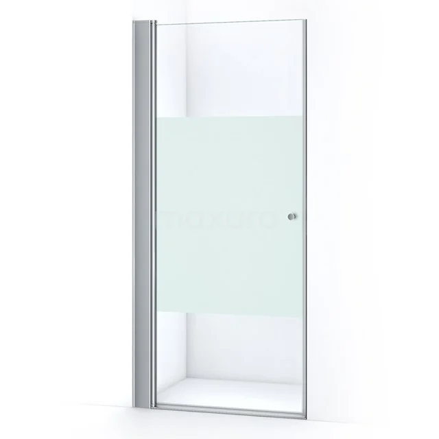 Zircon Comfort Shower door | 95 cm Chrome Clear with matt strip Pivot door S0332-0970N