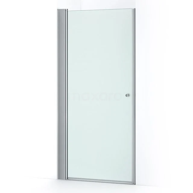 Klarer Glastür mit silberfarbigem Aluminiumprofil, ideal für ein modernes Badezimmer.