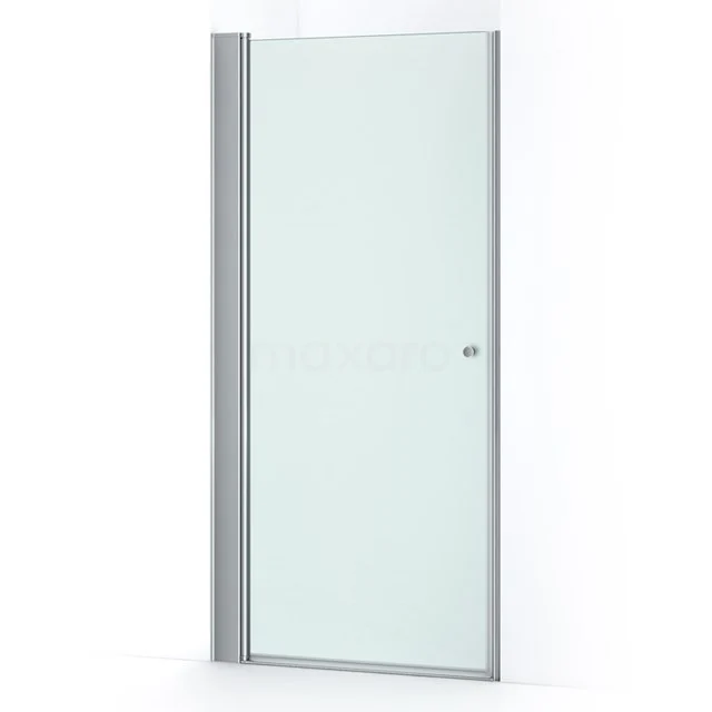 Klarer Glastür mit silberfarbigem Aluminiumprofil, ideal für ein modernes Badezimmer.