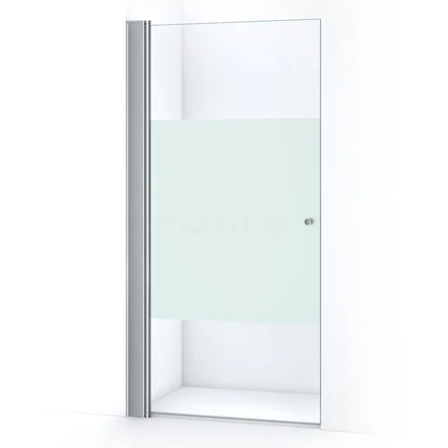 Zircon Comfort Shower door | 100 cm Chrome Clear with matt strip Bi-fold door S0332-1000N