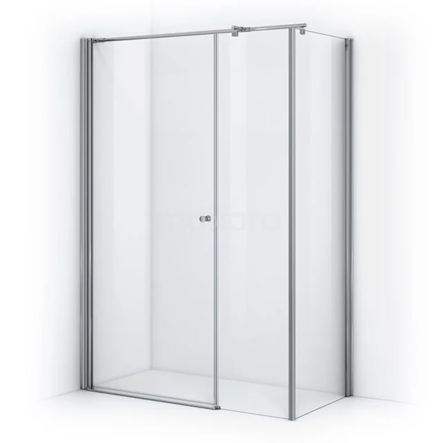 Zircon Comfort Shower enclosure | 140x70 cm Chrome Clear glass Pivot door Rectangle DH-070410013