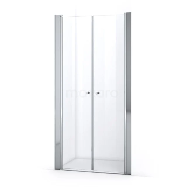Duschtür Zircon Comfort 105cm aus klarem Sicherheitsglas Chrom S0421-1050N Glasene Duschkabine mit doppelten Türen, modernes Design, Aluminiumprofile, ideal für eine stilvolle Badezimmergestaltung.