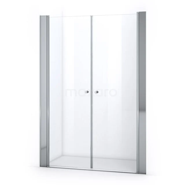 Zircon Comfort Shower door | 145 cm Chrome Clear glass Bi-fold door S0430-1450N