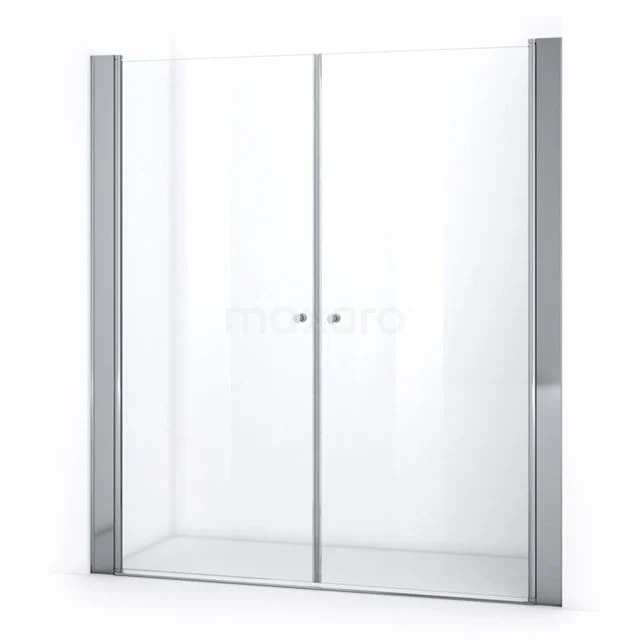 Duschtür Zircon Comfort 185cm aus klarem Sicherheitsglas Chrom S0430-1850N Glas Duschwand mit doppelt Schiebemechanismus, Klarglas und Aluminium Profile, ideal für ein modernes Badezimmer.