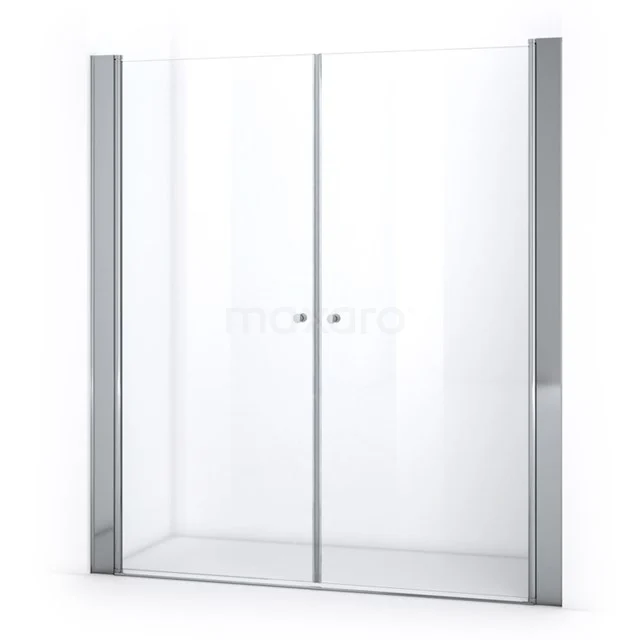 Zircon Comfort Shower door | 185 cm Chrome Clear glass Bi-fold door S0430-1850N