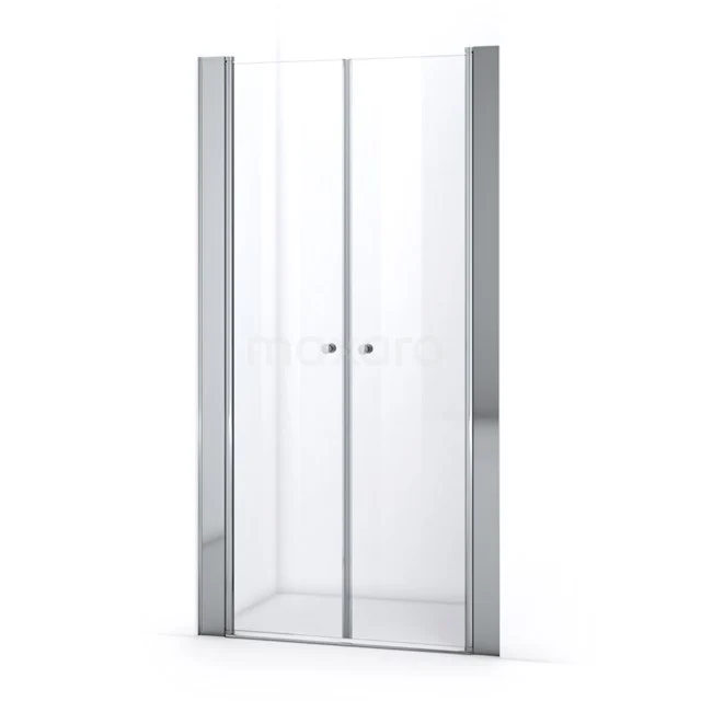 Zircon Comfort Shower door | 110 cm Chrome Clear glass Bi-fold door S0431-1100N