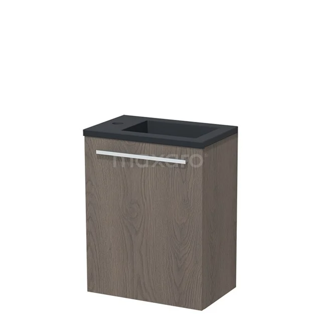 Modulo Pico Toilet unit with basin | 40 cm Dark brown oak Flat front Quartz TMW10-00405