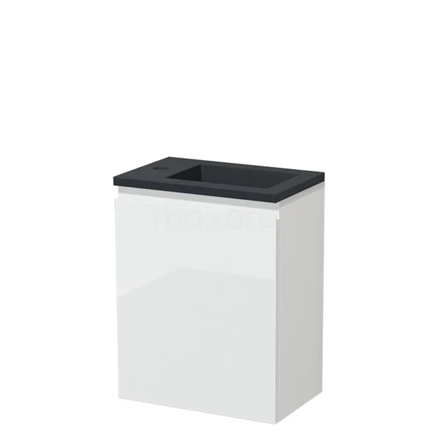 Modulo Pico Toiletmeubel met wastafel | 40 cm Hoogglans wit Greeploos front Quartz TMW10-00417