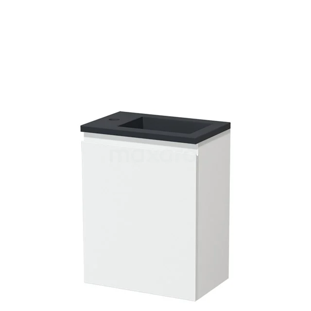 Modulo Pico Toiletmeubel met wastafel | 40 cm Mat wit Greeploos front Quartz TMW10-00421