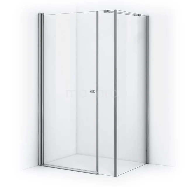 Zircon Comfort Shower enclosure | 130x90 cm Chrome Clear glass Pivot door Rectangle DH-090310012 Shower enclosure corner model, clear glass, aluminium profiles, modern design; ideal for a stylish and practical bathroom.