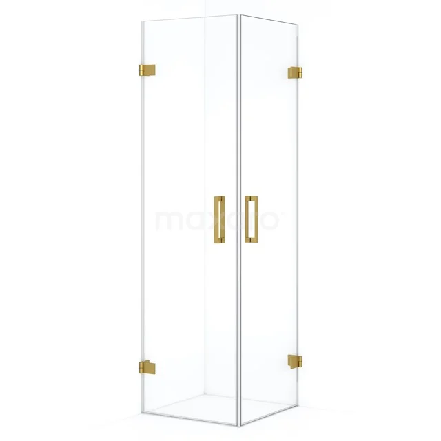 Diamond Shower enclosure | 60x60 cm Gold Clear glass Pivot door Square CDE1060620GG