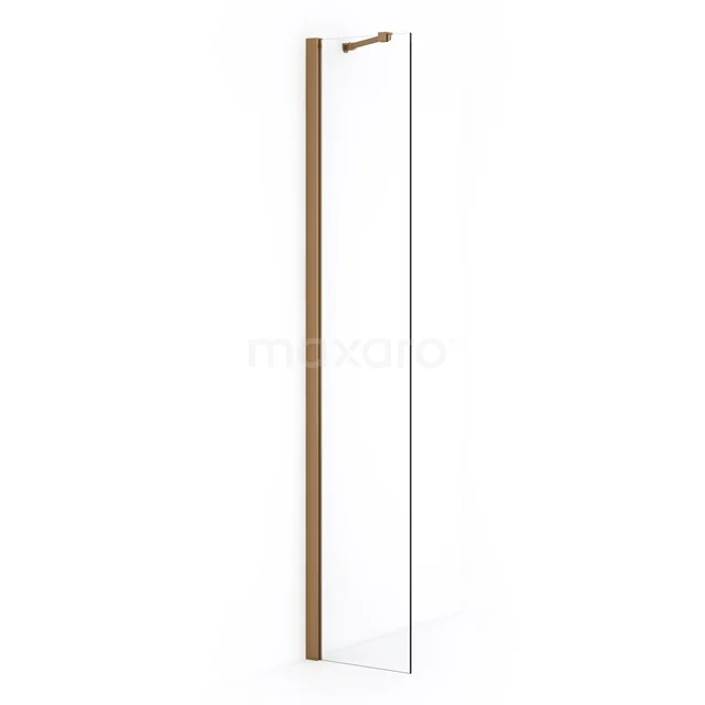 Diamond Inloopdouche | 30 cm Koper Helder glas Vaste wand IDA03210KP