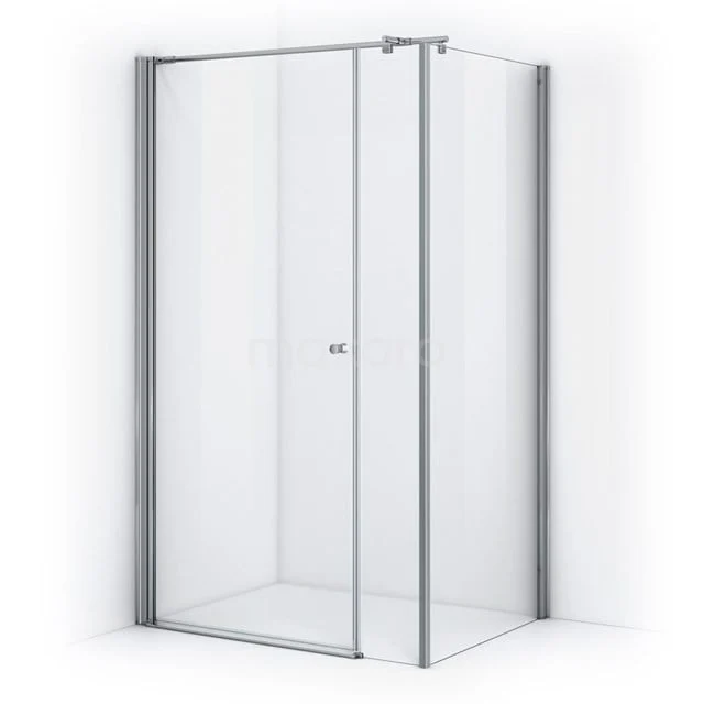 Duschkabine 100x90cm Klar Sicherheitsglas Zircon Comfort DH-090208013 Glasene Duschkabine mit Aluminiumprofilen, Eck-Einstieg und Schiebetür, ideal für eine moderne Badezimmer Einrichtung.