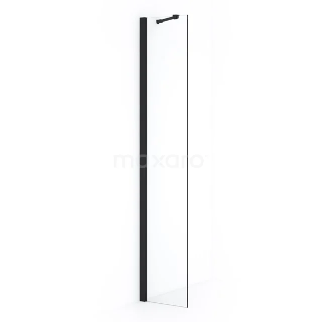 Diamond Inloopdouche | 30 cm Mat zwart Helder glas Vaste wand IDA03210MB