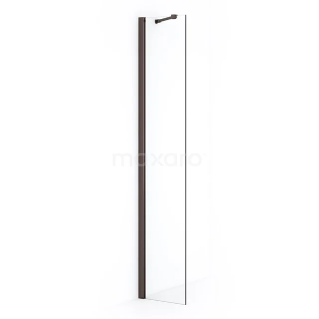 Diamond Inloopdouche | 30 cm Zwart metaal Helder glas Vaste wand IDA03210ZMN