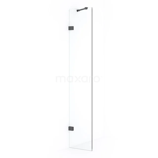 Diamond Inloopdouche | 30 cm Zwart chroom Helder glas Vaste wand IDA03220BC