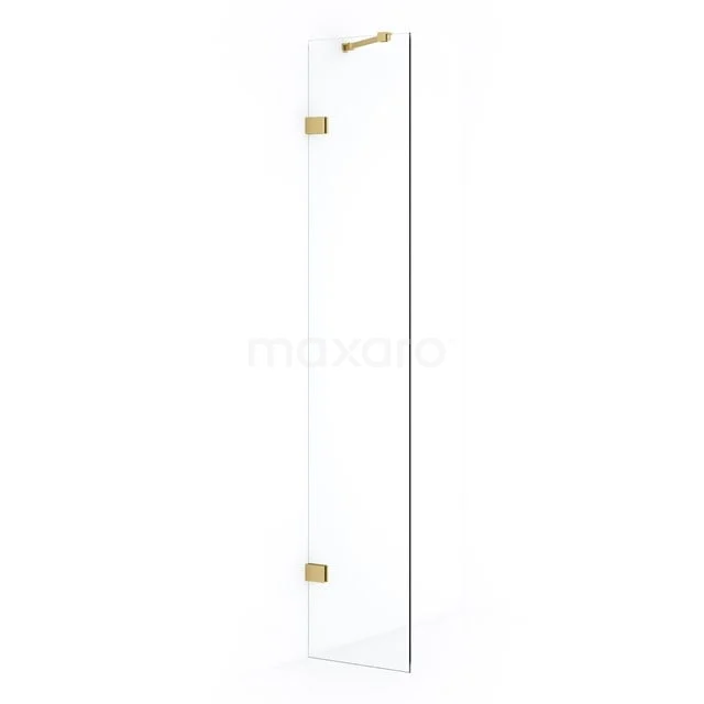 Diamond Inloopdouche | 40 cm Goud Helder glas Vaste wand IDA04220GG