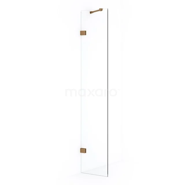 Diamond Inloopdouche | 30 cm Koper Helder glas Vaste wand IDA03220KP