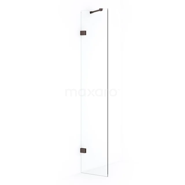 Diamond Inloopdouche | 30 cm Zwart metaal Helder glas Vaste wand IDA03220ZM