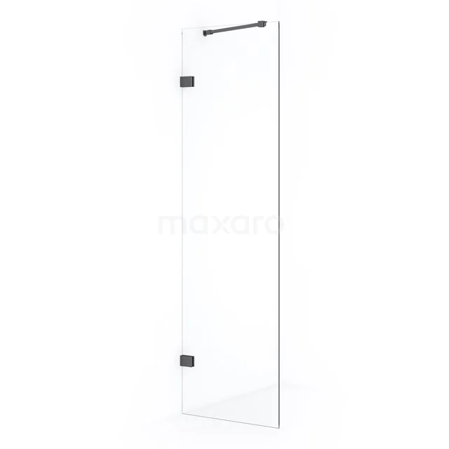 Diamond Inloopdouche | 60 cm Zwart chroom Helder glas Vaste wand IDA06220BC