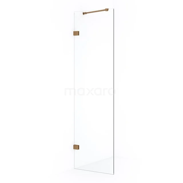 Diamond Inloopdouche | 60 cm Koper Helder glas Vaste wand IDA06220KP