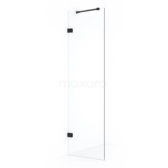 Diamond Inloopdouche | 60 cm Mat zwart Helder glas Vaste wand IDA06220MB