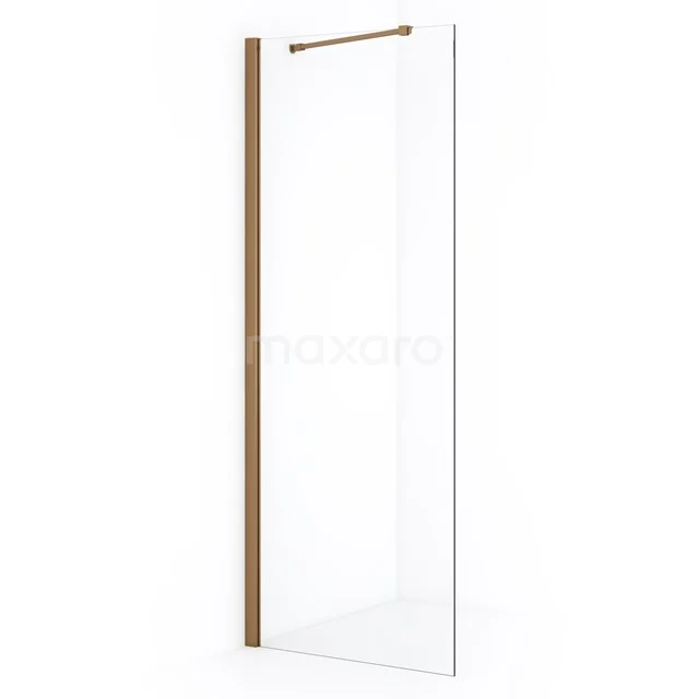 Diamond Inloopdouche | 70 cm Koper Helder glas Vaste wand IDA07210KP