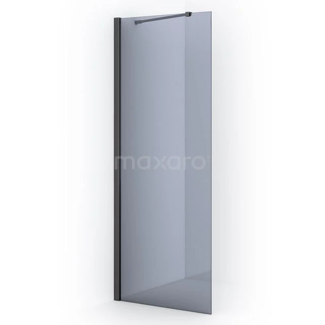 Diamond Inloopdouche | 80 cm Zwart chroom Rookglas Vaste wand IDA08211BCN