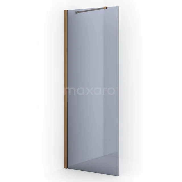 Diamond Inloopdouche | 80 cm Koper Rookglas Vaste wand IDA08211KP