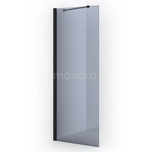 Diamond Inloopdouche | 80 cm Zwart Rookglas Vaste wand IDA08211MB