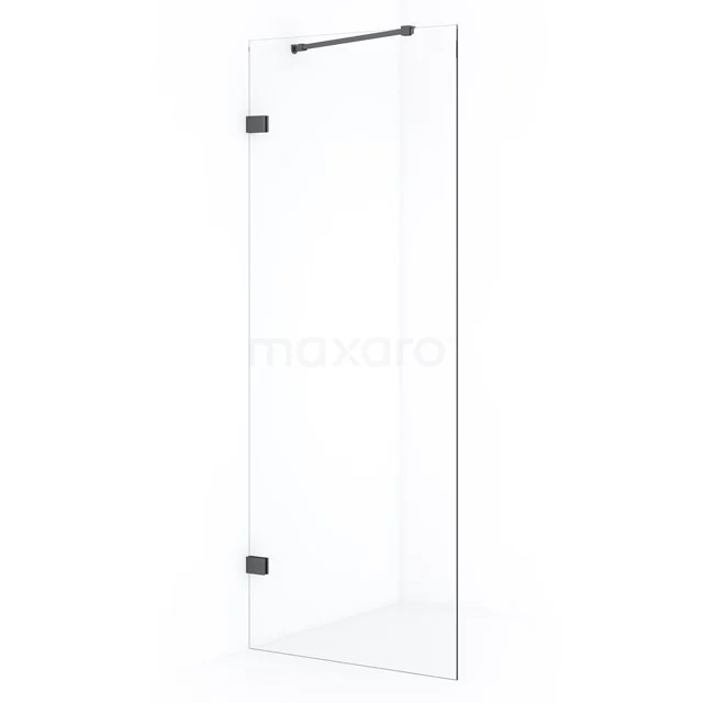 Diamond Inloopdouche | 70 cm Zwart chroom Helder glas Vaste wand IDA07220BC