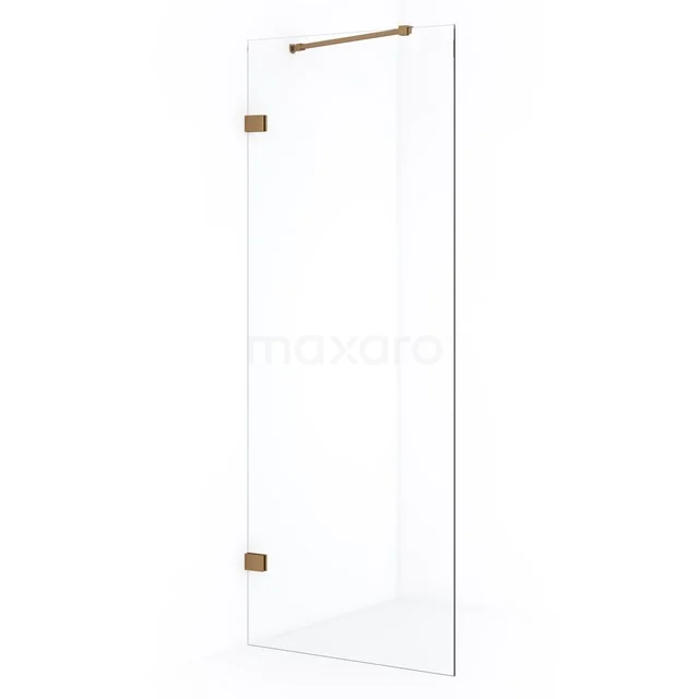 Diamond Inloopdouche | 70 cm Koper Helder glas Vaste wand IDA07220KP