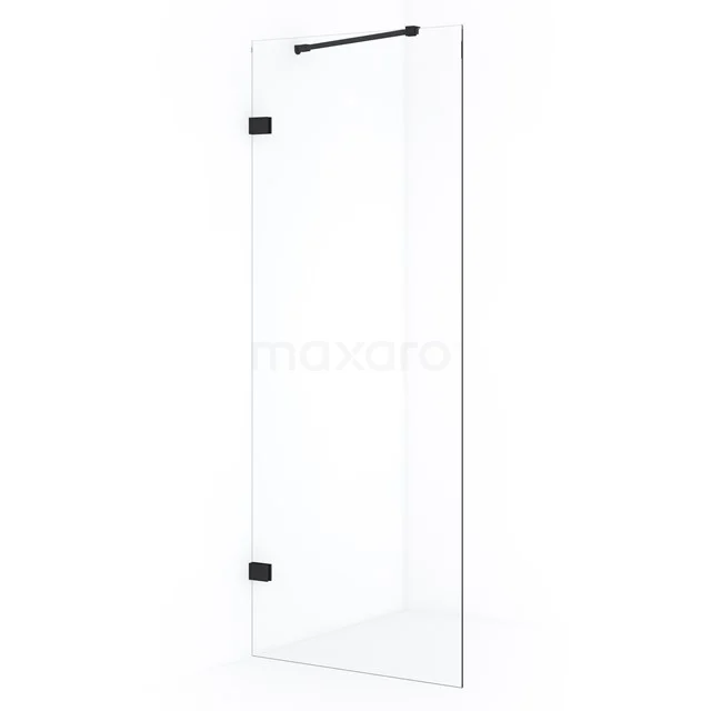 Diamond Inloopdouche | 70 cm Mat zwart Helder glas Vaste wand IDA07220MB