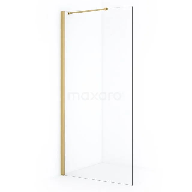 Diamond Inloopdouche | 100 cm Goud Helder glas Vaste wand IDA10210GGN