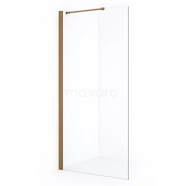 Diamond Inloopdouche | 100 cm Koper Helder glas Vaste wand IDA10210KP